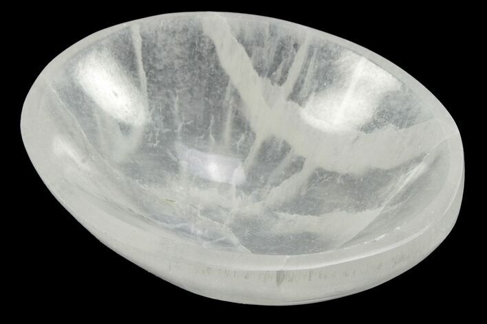 4" Polished "Selenite" (Satin Spar) Dish - Photo 1